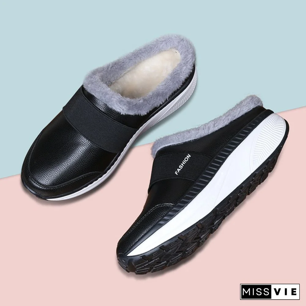 Trendying Winter Fashion Women's Wedge Shoes Ladies Cotton Slippers Comfortable Non-Slip Fitness Shoes Warm Shoes Size 35-42