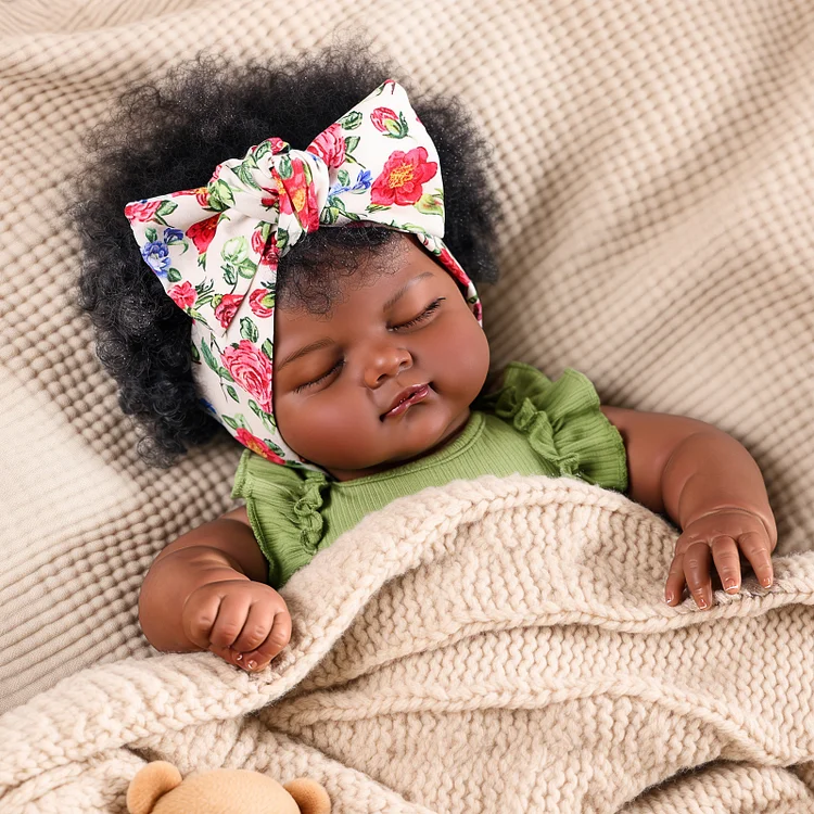 Babeside Sleeping Reborn Baby Jimi 20''  Older African American Girl Best Gift for Kids