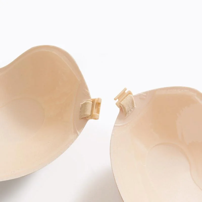 Mango-shaped pull-up and breathable silicone invisible bra