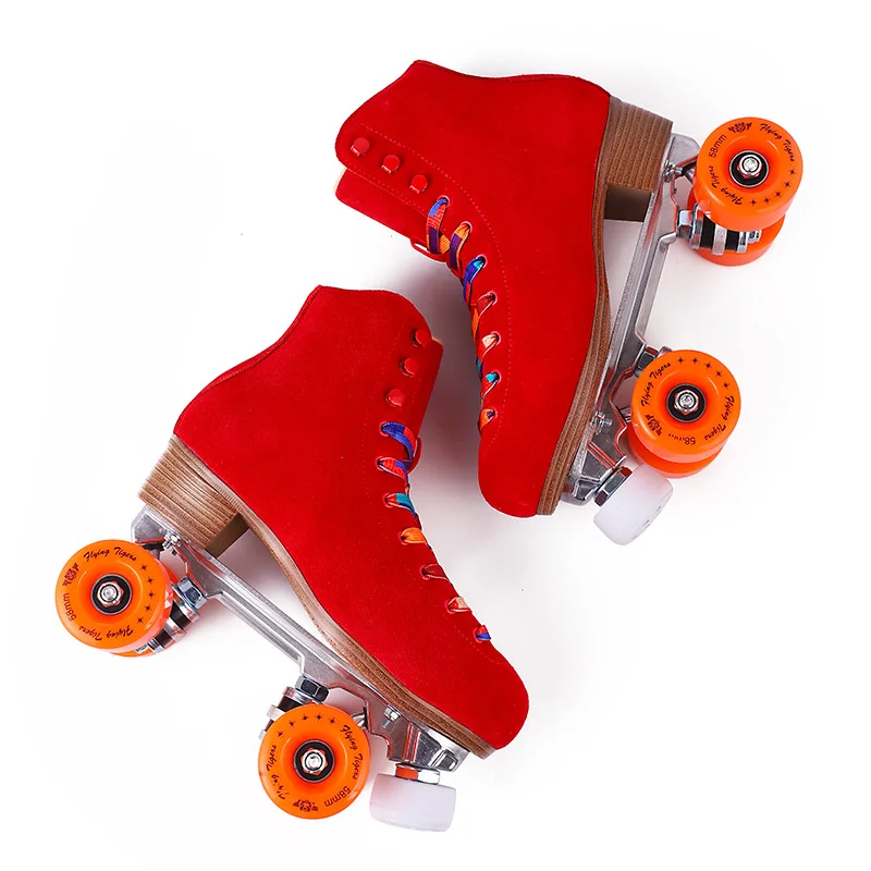 Red suede best sale roller skates