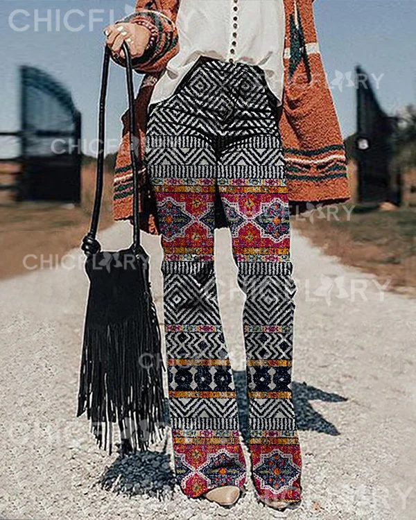 Women's Vintage Check Print Pants