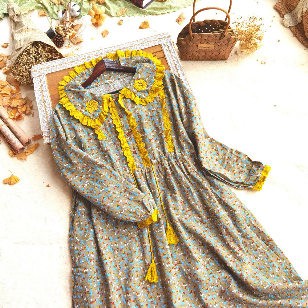 Women Long Sleeve V-neck Graphic Floral Printed Top
