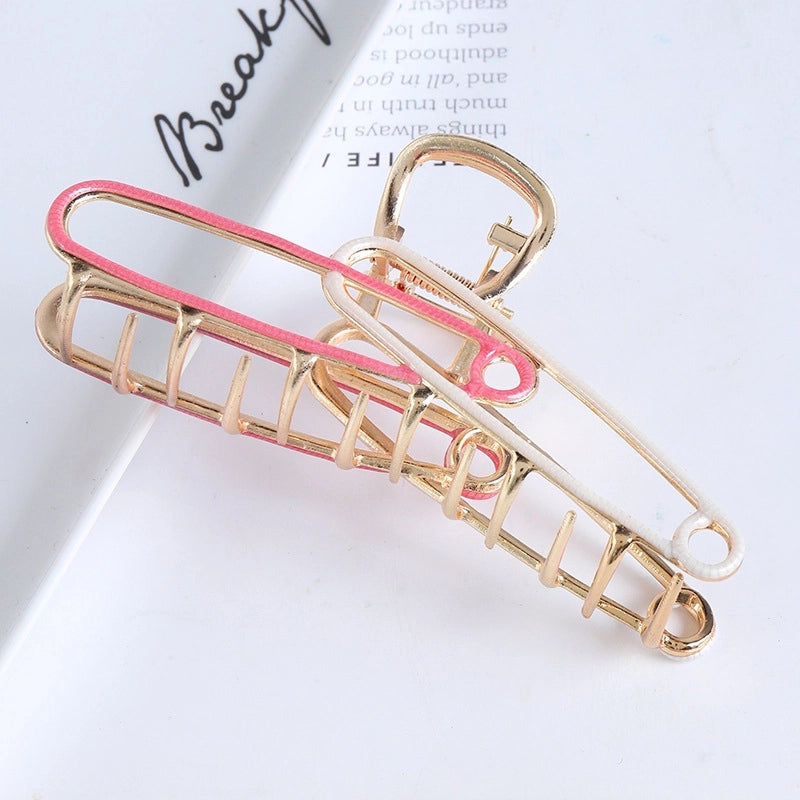 Sweet Pin Metal Enamel Hollow Out Hair Claws 1 Piece