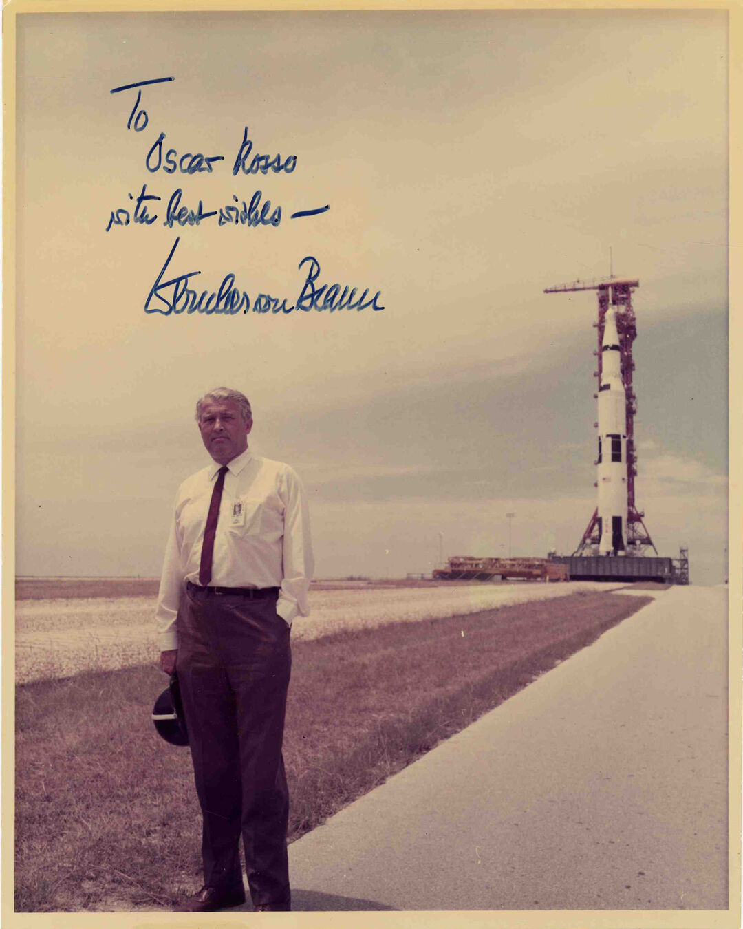 WERNER VON BRAUN Signed Photo Poster paintinggraph Aerospace Engineer / SATURN 5 Rocket preprint