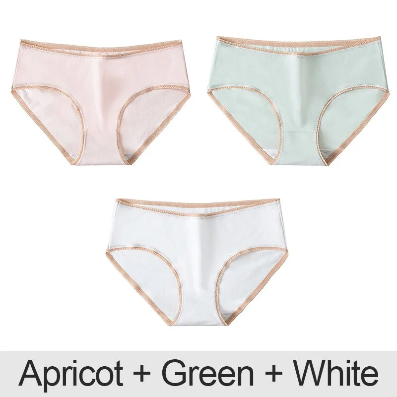 3PCS/Set Cotton Panties Patchwork Women Panties Sexy Lingerie Female Underwear Underpants Woman Panties Briefs Intimate Pantys
