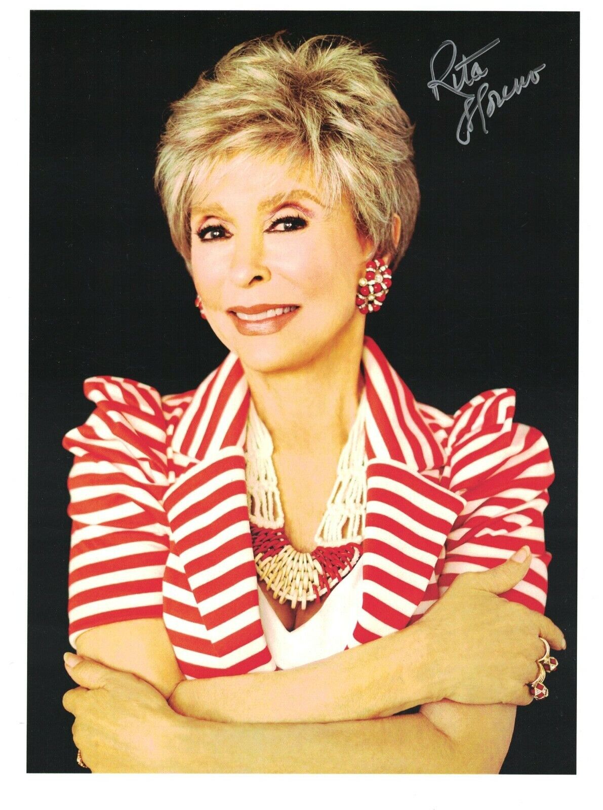 Rita Moreno Signed Autographed 8 1/2 x 11 Photo Poster painting Actress C