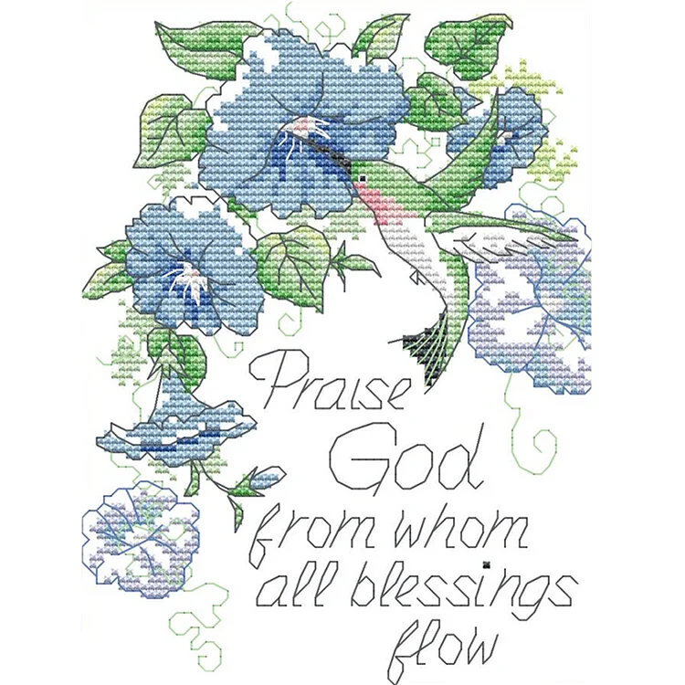 Praise God  - 14CT Joy Sunday Stamp Cross Stitch(22*17cm)