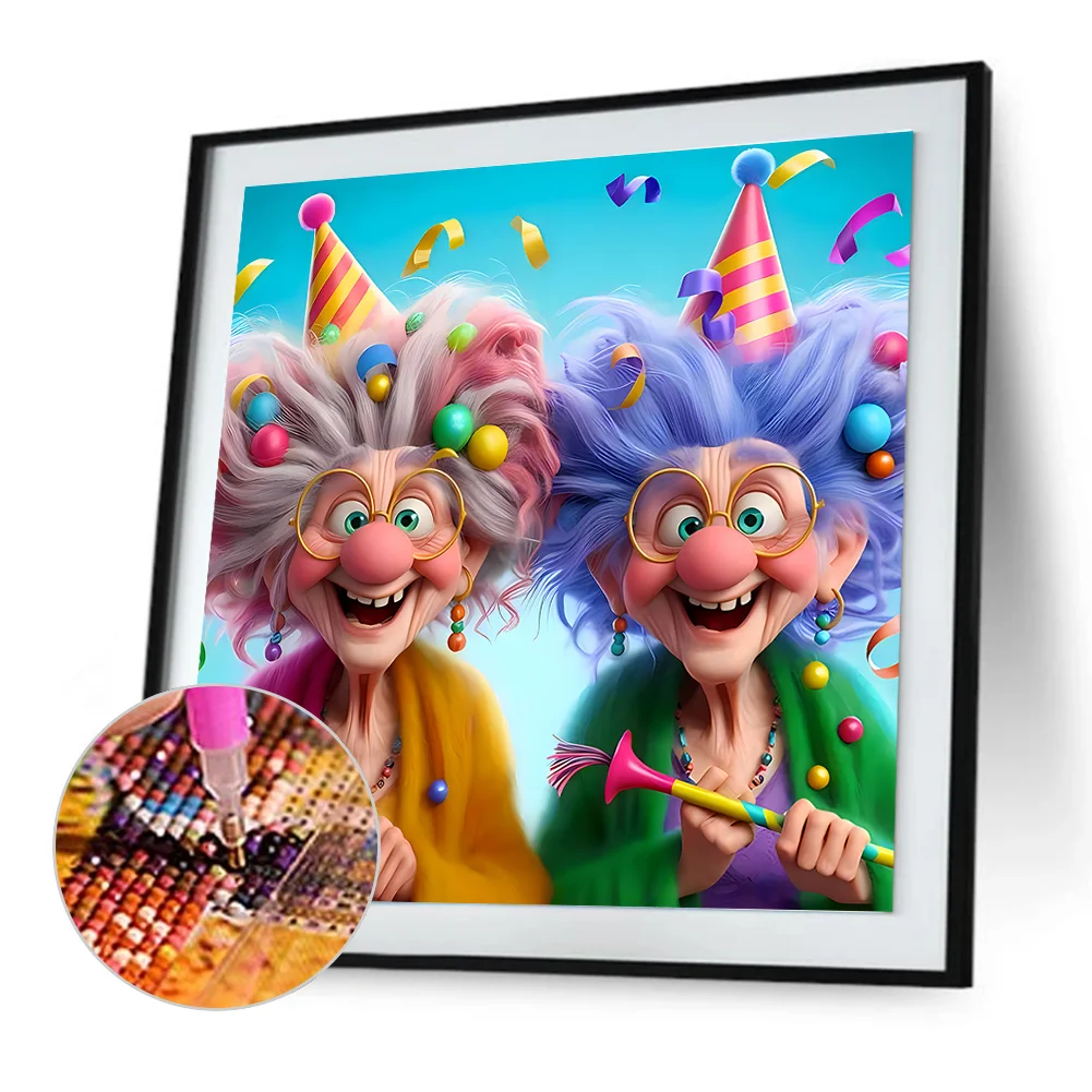 Diamond Painting - Full Round Drill - Grandma(Canvas|30*30cm)