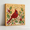 (25x25cm)DIY Pearl Painting Xmas Framed Handmade Pearl Material Art Kit Living Room Decor