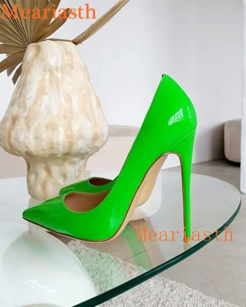 Qengg 2023 Sexy Women Pumps Spring/Autumn High heels Pointed Toe orange Wedding Shoes Sexy High Heel shoes for Women Pumps 217-1