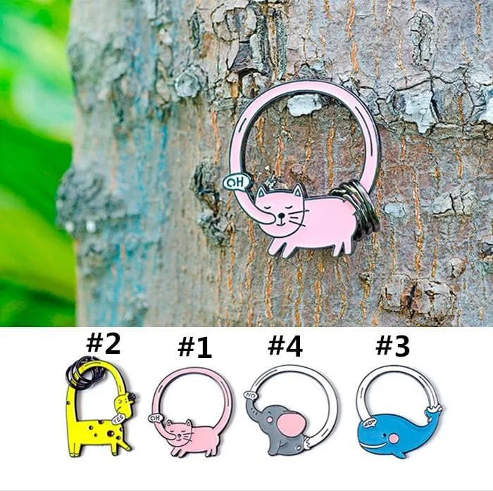 4 Colors Cute Cartoon Animal Key Chain SP1811876