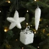 White Fluffy Christmas's Tree Hanging Decor Props