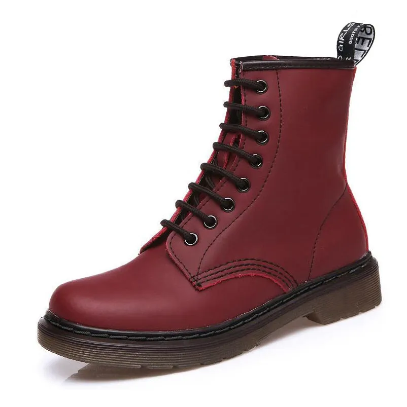 2021 Boots Women Genuine Leather Shoes For Winter Boots Shoes Woman Casual Autumn Genuine Leather Botas Mujer Female Ankle Boots