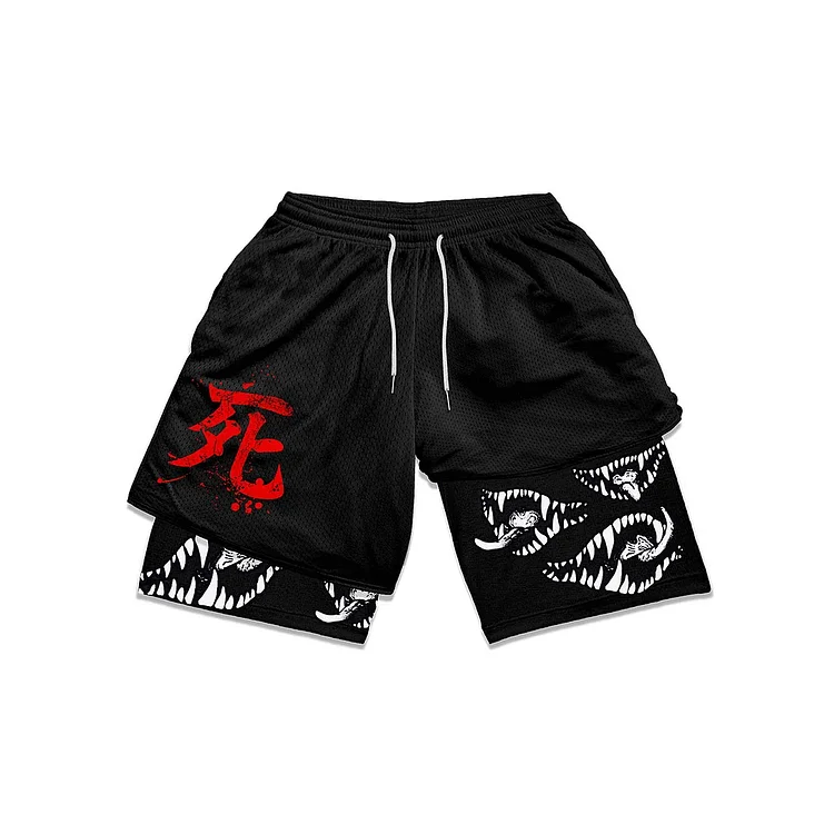 Fangs Mark Mesh 2-in-1 Shorts Performance Shorts