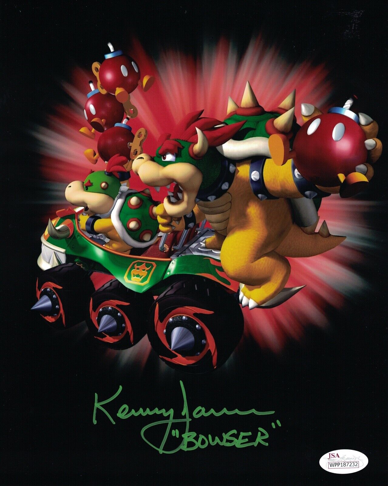 KENNY JAMES Signed BOWSER 8x10 Photo Poster painting Nintendo Super Mario JSA COA