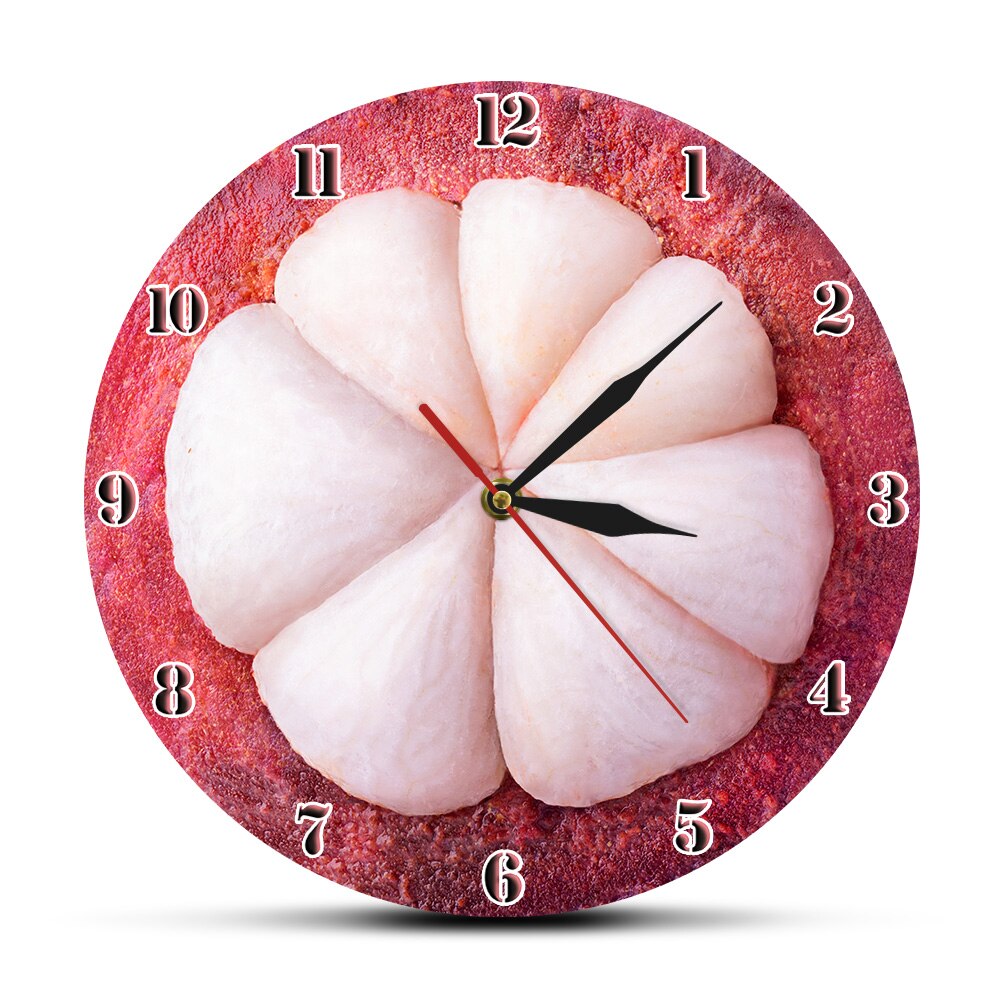 

Fruit Slice Mangosteen - Frameless Acrylic Wall Clock, 501 Original