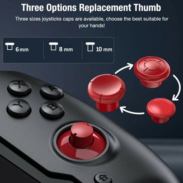 DinoFire Pro Controller for Nintendo Switch Handheld Mode, Switch Controller(Black)