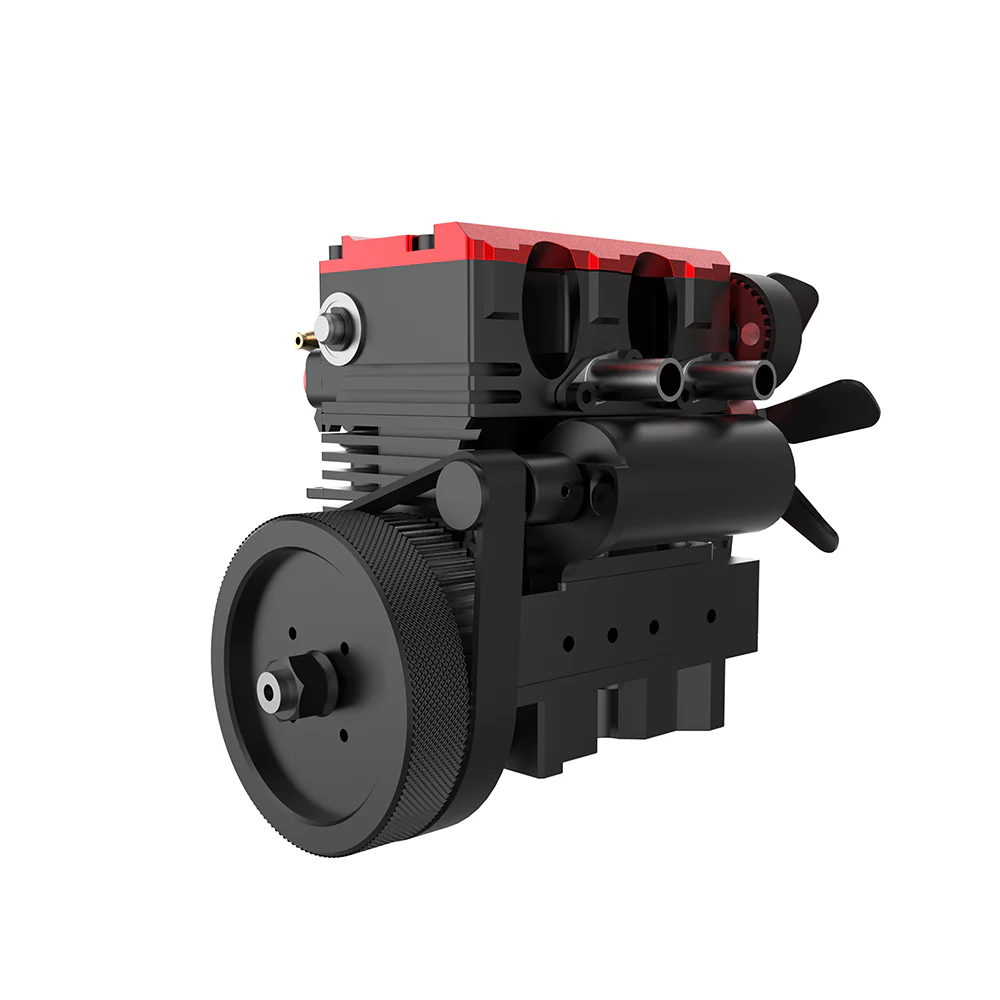 7cc SOHC Inline Twin-Cylinder 4-Stroke Nitro & Methanol Engine Model Kit -FS-L200AC-OT