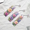 3Pcs Special Shape Rose Bouquet Diamond Painting Bookmark for Book Lovers