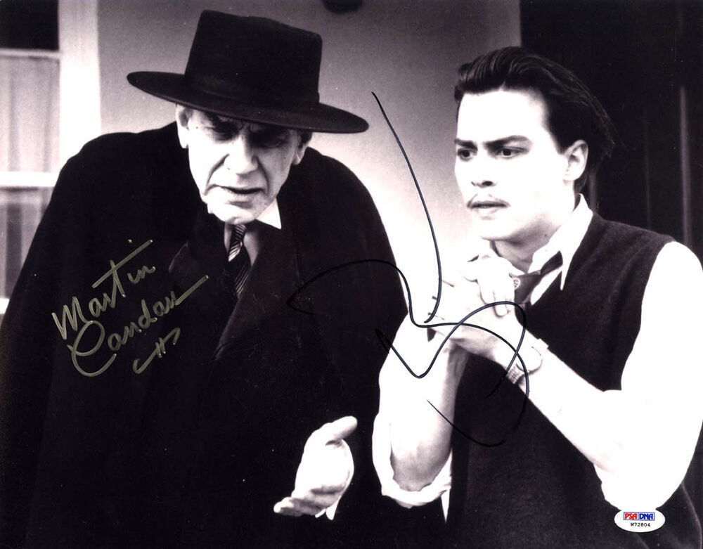 Johnny Depp & Martin Landau SIGNED 11x14 Photo Poster painting Ed Wood PSA/DNA AUTOGRAPHED