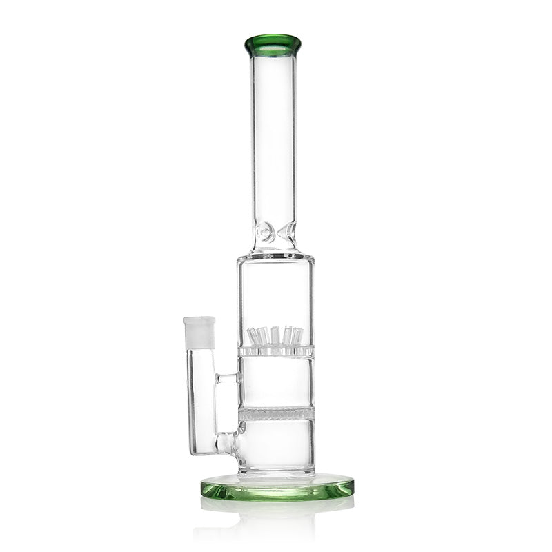 Double Perc Honeycomb Hookah Glass Water Pipe with sprinkler