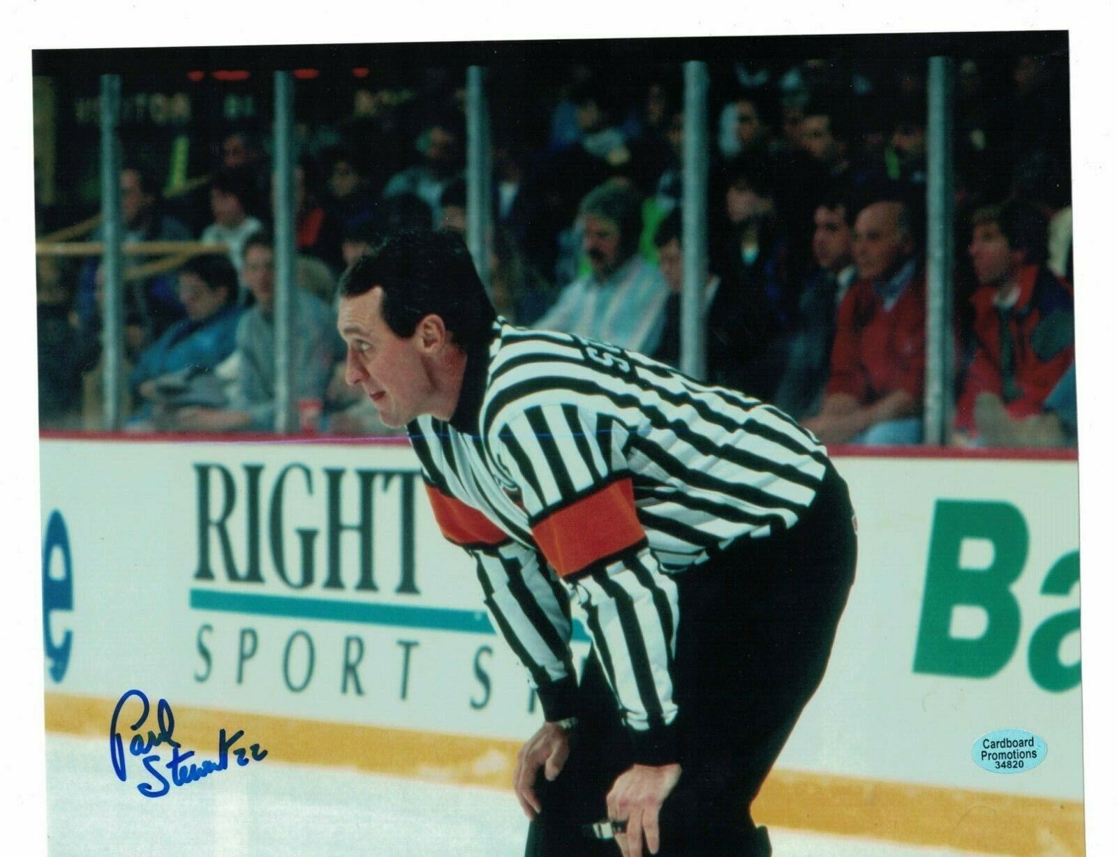 Paul Stewart NHL Referee Signed 8x10 Hockey Photo Poster painting W/Our COA