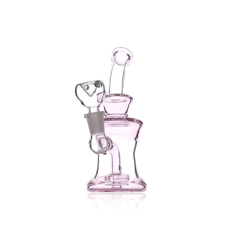 Small Thick Glass Mini Recycler Dab Rig Chromatic Water Pipe
