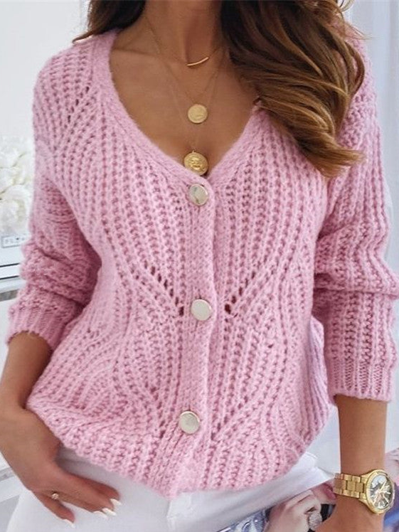 Plain Wool/Knitting Casual Sweater