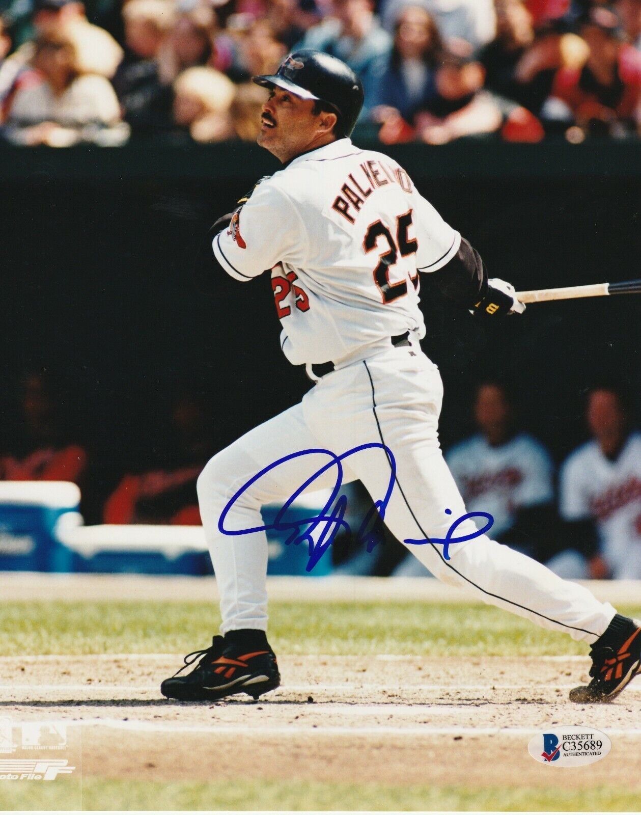 RAFAEL PALMEIRO Signed Baltimore ORIOLES 8X10 Photo Poster painting with Beckett COA