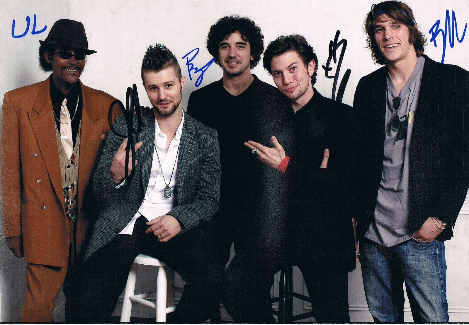 100 Monkeys genuine autograph 8x12