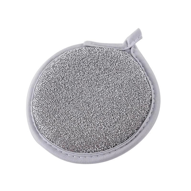 Double-sided Sponge Wipe Kitchen Bowl Washing Sponge Brush Pot Artifact Household Cleaning Cloth Oil-free Scrubbing Cloth Steel Wire Ball