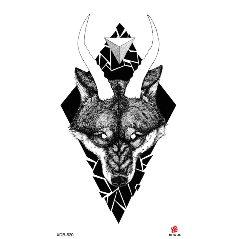 Sdrawing Full-arm Waterproof Tattoo Sticker Symbol Totem Animal Skeleton Small Arm Tattoo Sticker