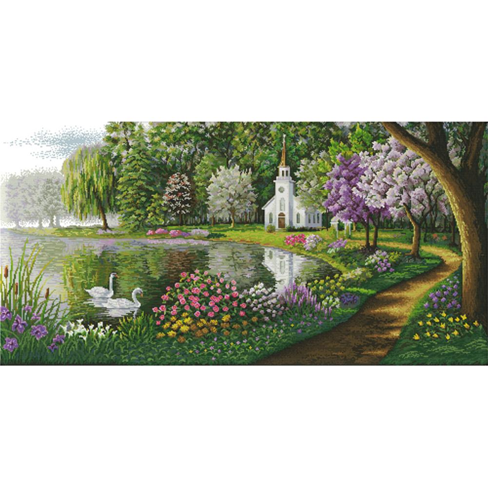 

Bibo Yingcai - 14CT Stamped Cross Stitch - 100*54cm, 501 Original