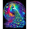 Diamond Painting-DIY Full Round Drill Peacock and Flowers（40*50CM)