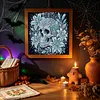 Partial Drill 5D Diamond Painting Kit Skull Abstract 30x30cm(Lily Skull)