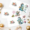 uk.everydayedeals 6Pcs DIY Diamond Painting Greeting Card - Dinosaurs