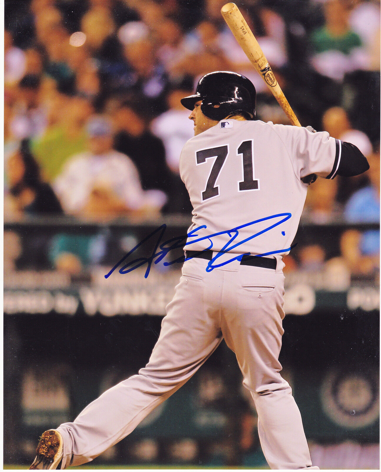 AUSTIN ROMINE NEW YORK YANKEES ACTION SIGNED 8x10