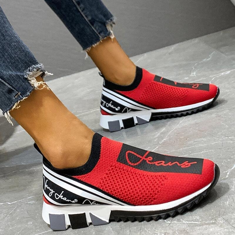 Women's Breathable Knit Slip-on Sneakers