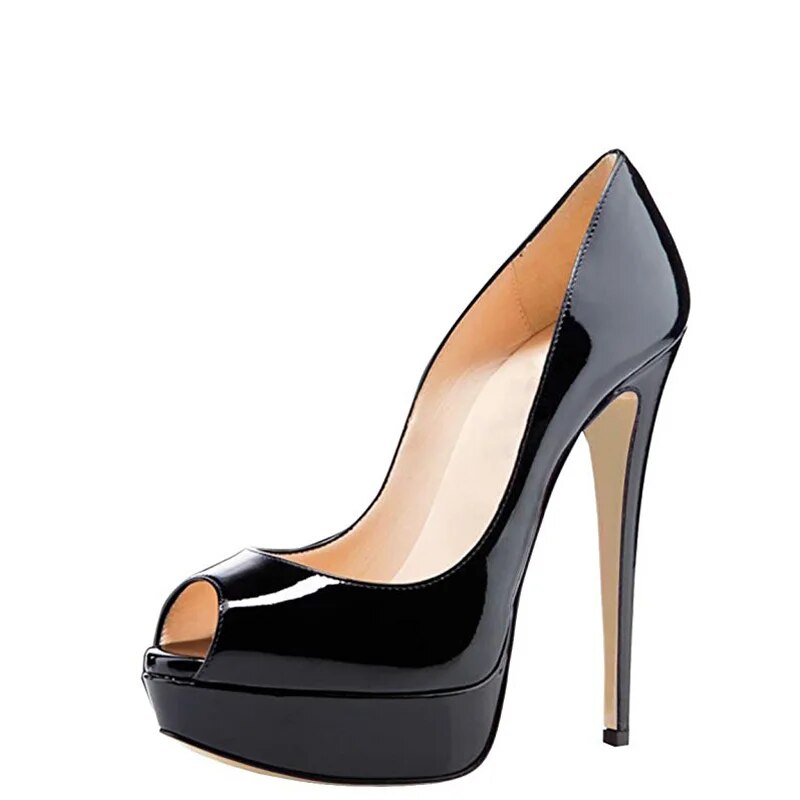 TAAFO Red High Heels Stiletto Platform Pumps Open Toe Gradient Blue Nude Women Shoes Evening Dress Party Pole Dancer Classic