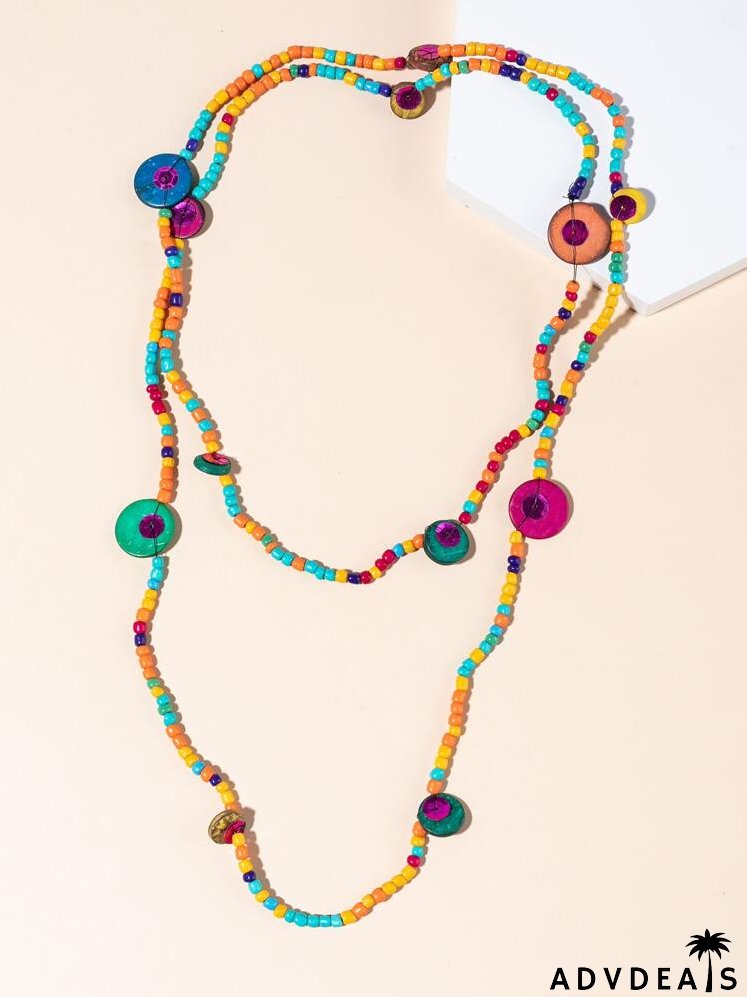 Colorful Bead Decor Necklace