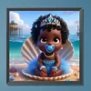 Diamond Painting -5D Full Round Drill Black Girl