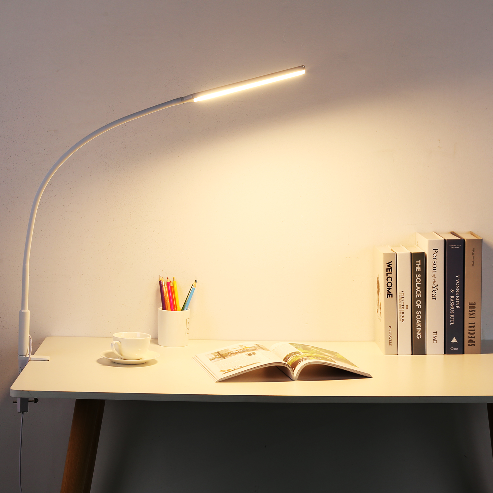 

With C Dimmable Flexible Gooseneck tudy-Night Light, Black plain, 501 Original