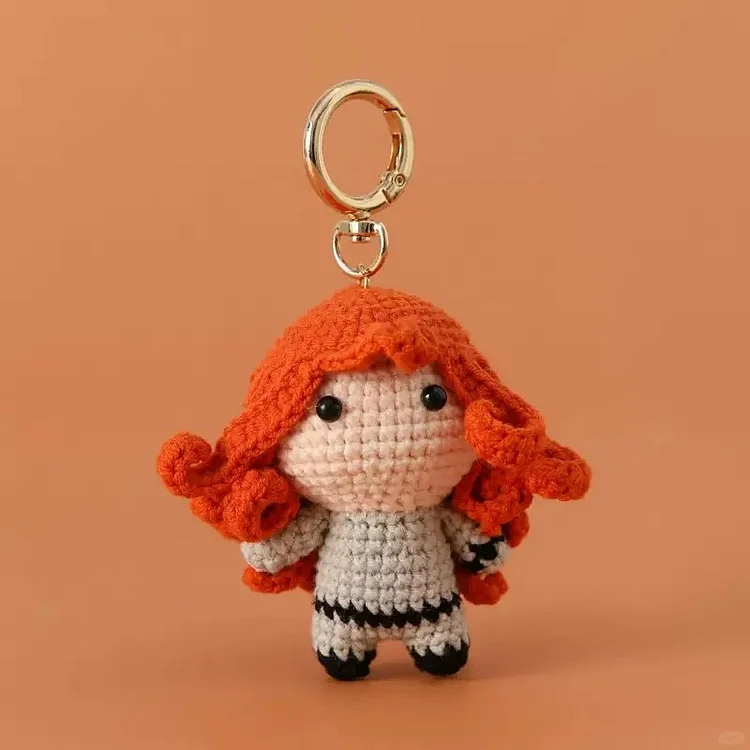 Lulusnow Handmade  The Avengers Scarlet Witch Crochet Key Pendant Bag Accessories Key Pendant