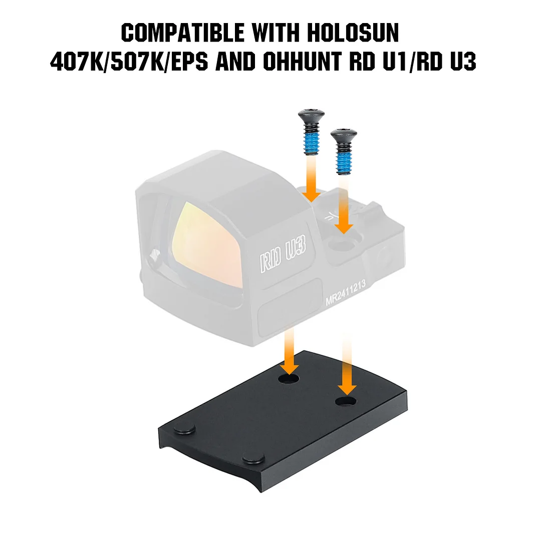 ohhunt® Red Dot Mount for GLock Non MOS Mounting Plate fit 407K 507K EPS