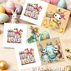 6PCS Diamond Painting Easter Bunny Greeting Card Kit for Birthdays Thanksgiving & Special Occasion