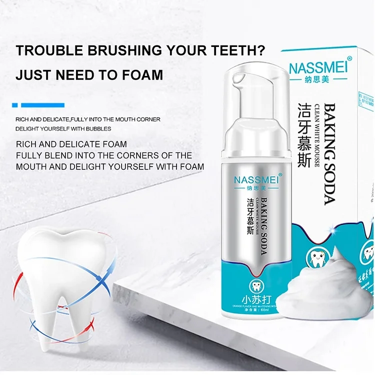 Nassmei Press Cleaning Mousse Oral Cleaning and Whitening Mousse Foam ...