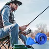 6Pcs Fishing Rod Cover with Elastic Rope Mesh Fishing Pole Protect Sleeve (Camo)