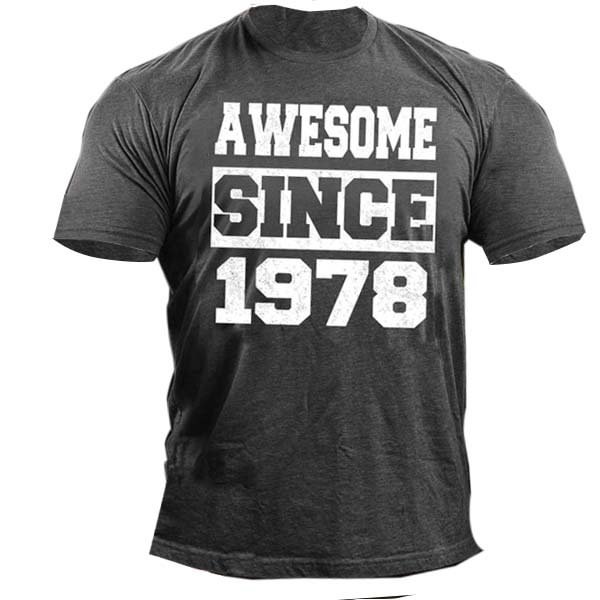 Awesome Since 1978 Men's Men's Retro Cotton T-shirt