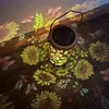 LED Hollow Iron Decor Light Solar Powered Hollowed Hanging Light IP55 Waterproof Rust Proof for Patio Yard Lawn Backyard Decor