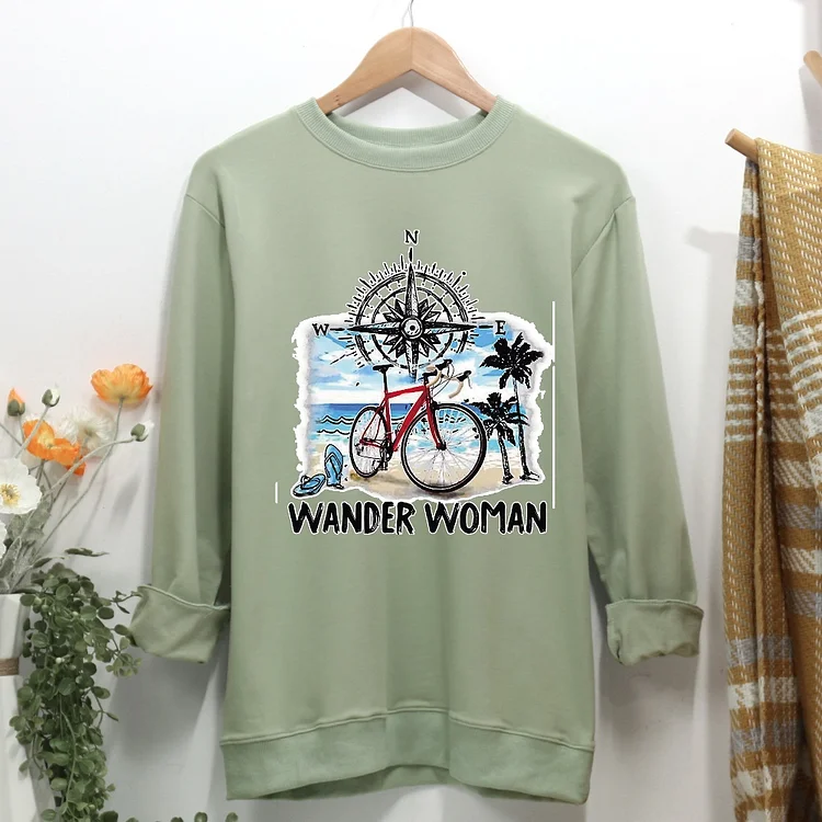 Wander Woman Exploring Go Outside Women Casual Sweatshirt-Annaletters